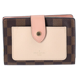 Louis Vuitton Juliet Bifold Wallet N60380 Creme Damier Ebene Canvas
